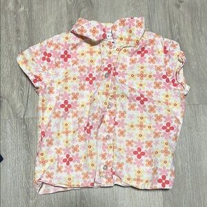 Floral Kids Shirt - Pink and Yellow